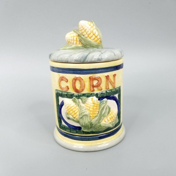 Tomatoes Corn Small Canisters Vegetables Retro Set - Picture 4 of 8